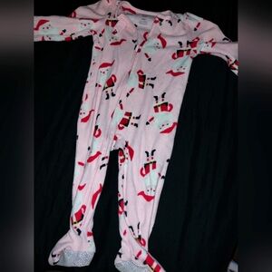 Adorable Pink Santa onsie pajamas